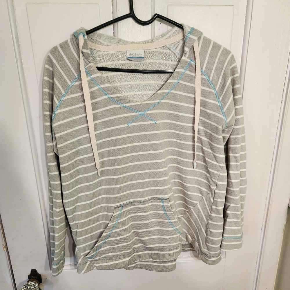 Columbia Striped Hoodie Size L